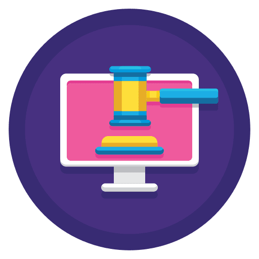 Law verdict bid screen icon