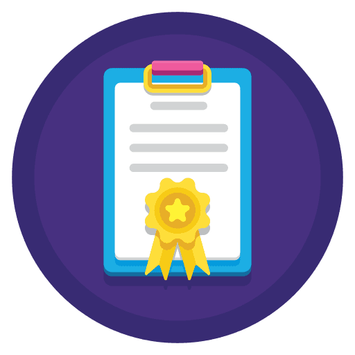 Patent contract corporate degree icon