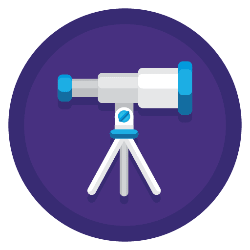 Telescope star observation planet icon
