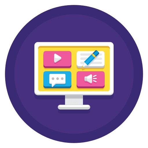 Social media ui seo and web love icon