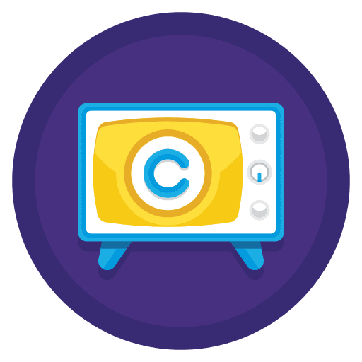 Broadcast electronics copyright broadcasting icon