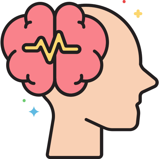 Epilepsy head brain education icon