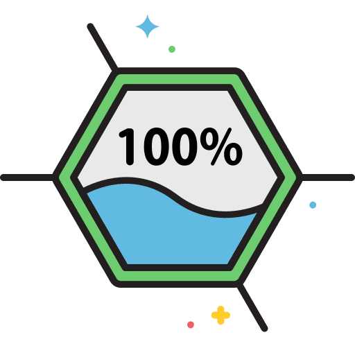 Composition percentage 100 scientist icon