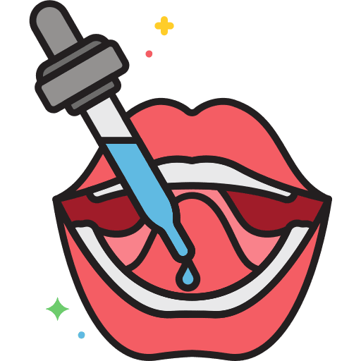 Sublingual healthcare and medical healthcare drops icon