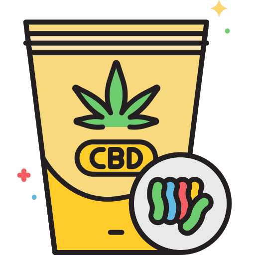 Sugar cbd gummy wellness icon