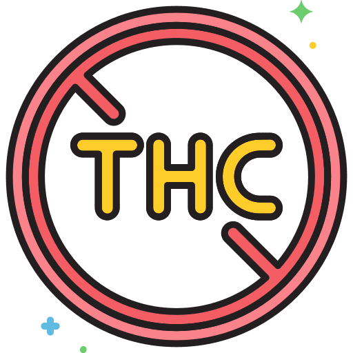 Thc healthcare and medical drug prohibition icon