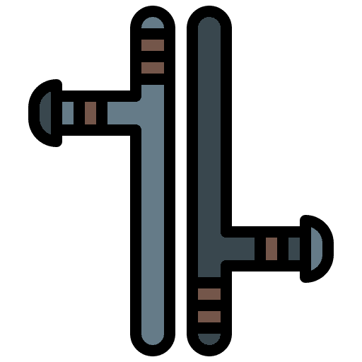 Tonfa martial arts fight people icon