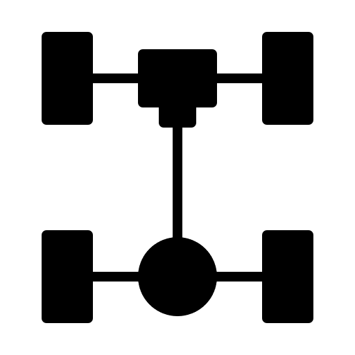 Axle shaft vehicle car icon