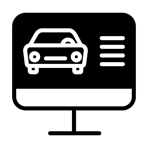 Car service monitor car service technology icon