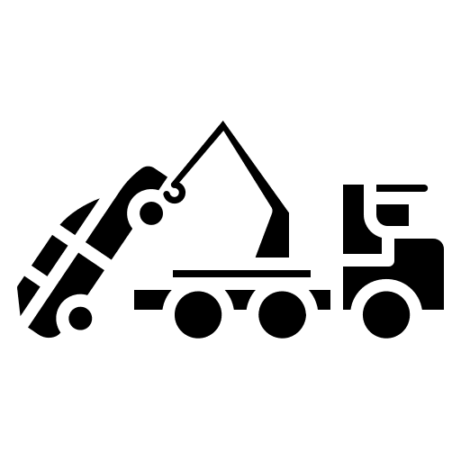 Car tow truck tow transport icon