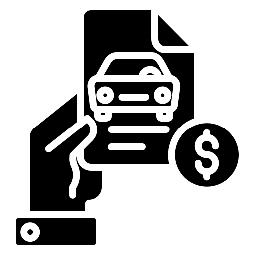 Document vehicle money document icon