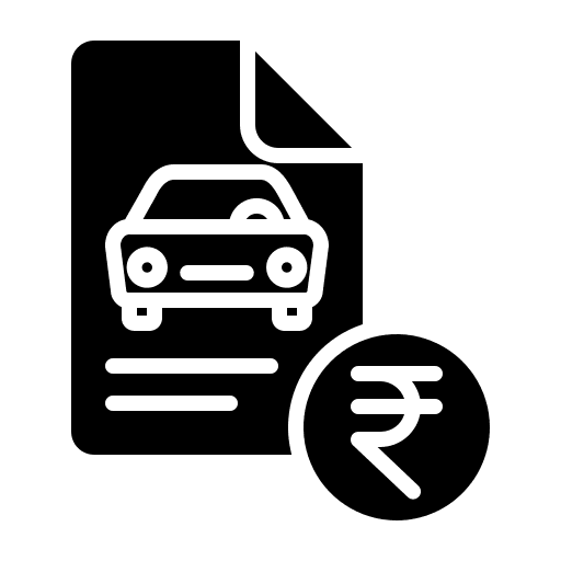 Car service document transport bill icon