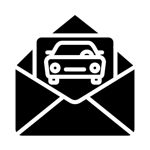 Car service mail car vehicle icon