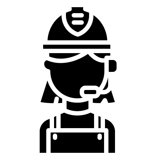 Customer service call telemarketer professions and jobs icon