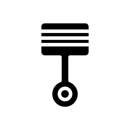 Piston motor vehicle transportation icon