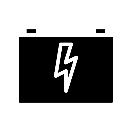 Battery transportation positive energy icon