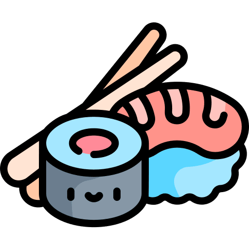 Sushi food and restaurant food maki icon