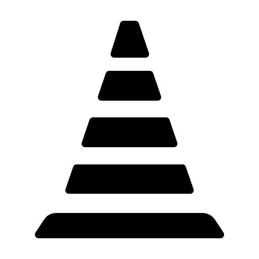 Traffic cone post signaling cone icon