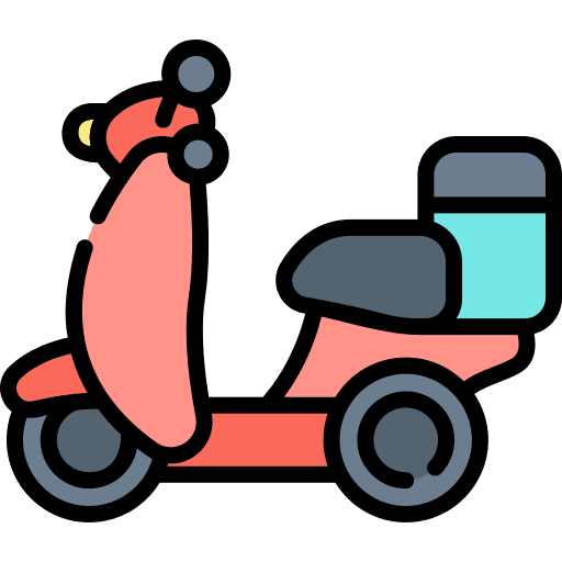 Motorcycle vespa scooter transportation icon