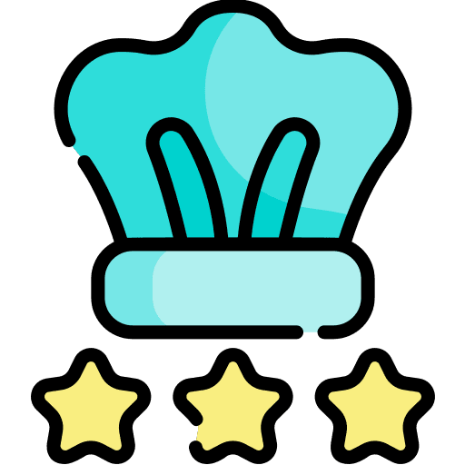 Rating food and restaurant like rating icon