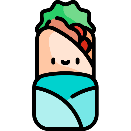 Burrito food tortilla fast food icon