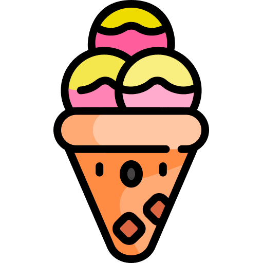 Ice cream dessert food and restaurant sweet icon