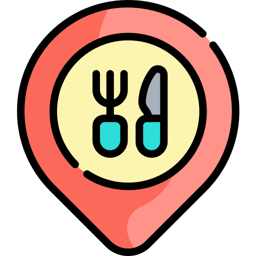 Map point pointer restaurants mark icon