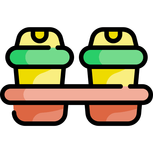 Take away tea pack paper cup icon