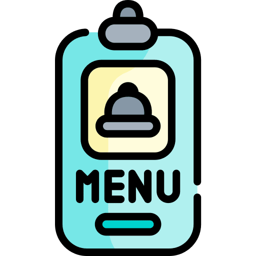 Menu food and restaurant files and folders menus icon