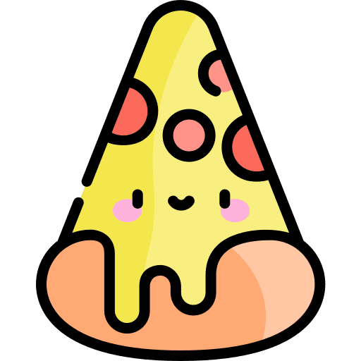 Pizza piece dough pizza icon