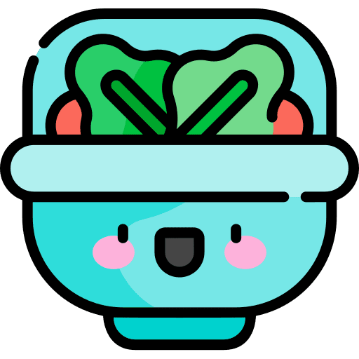 Salad vegetables organic vegan icon