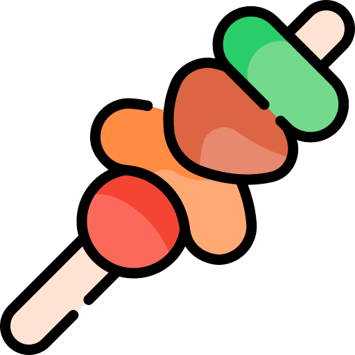 Skewer barbecue kebab grill icon