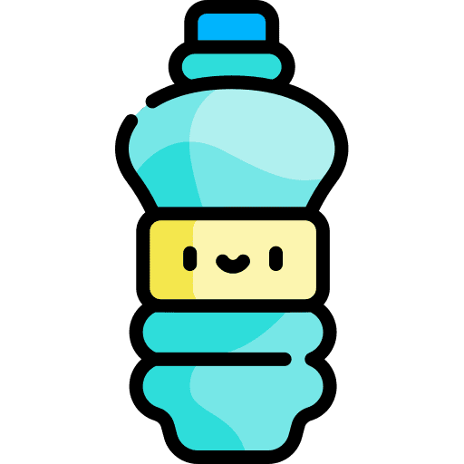Water bottle food and restaurant drink healthy food icon