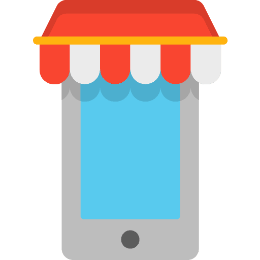 Supermarket commerce and shopping technology application icon
