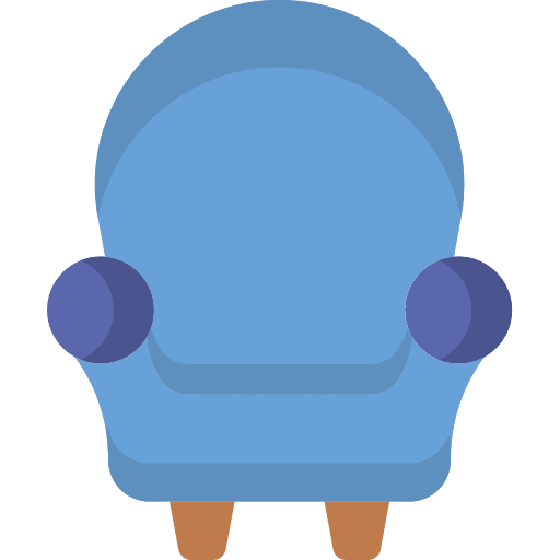 Armchair comfortable armchair chair icon