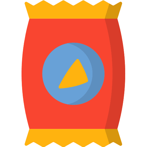 Snack crisps chips potato icon