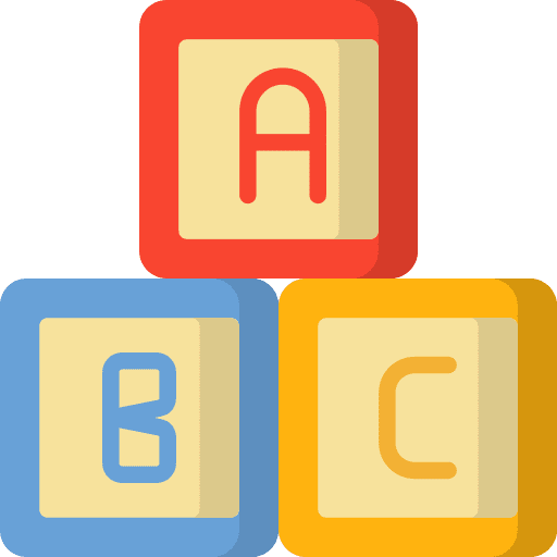 Toys cubes educative cube icon