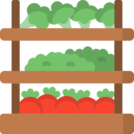 Vegetables vegetable garden vegan rack icon