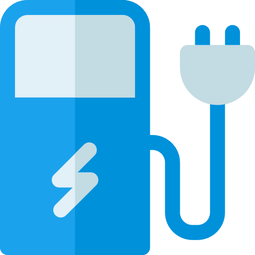 Electric car energy electronics industry icon