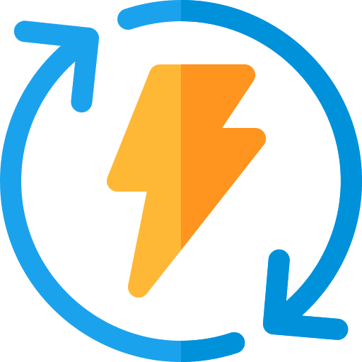 Renewable energy recycled arrows ecology and environment icon