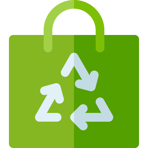 Shopping bag ecology and environment eco bag recycled bag icon