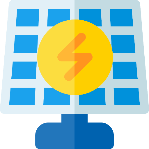 Solar energy robotic power innovation icon