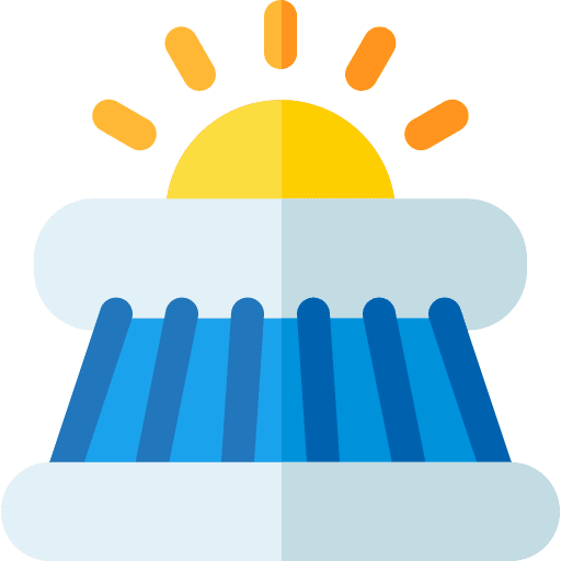 Thermal ecology and environment power industry icon