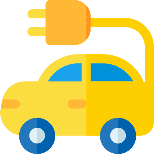 Electric car plug automobile hybrid icon