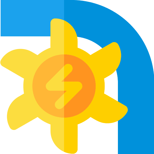 Hydroelectric power station water energy buildings icon