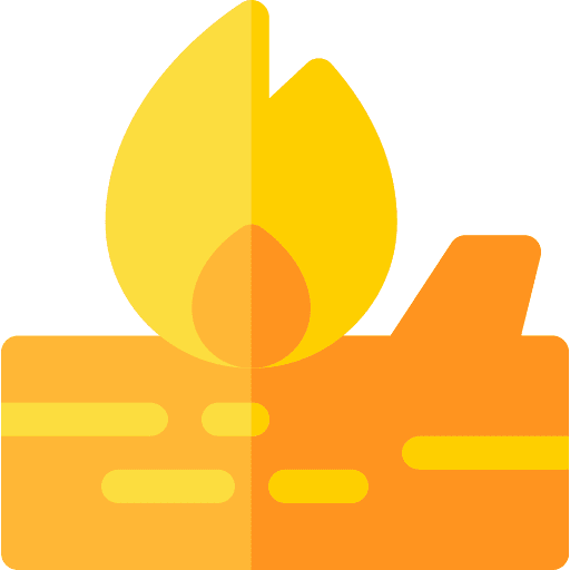 Logs construction and tools wood gardening tools icon