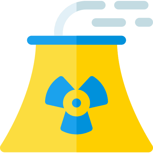 Nuclear energy ecology and environment atoms atomic icon