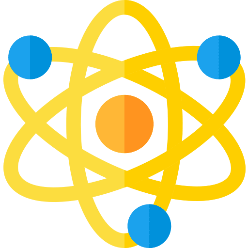 Nuclear energy react atomic ecology and environment icon