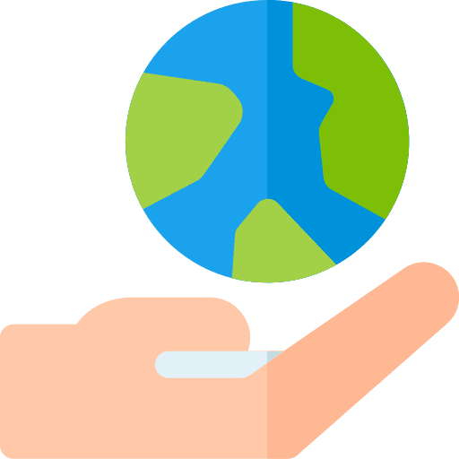 Save hands and gestures save earth globe icon