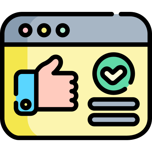 Checking ui web page interface icon